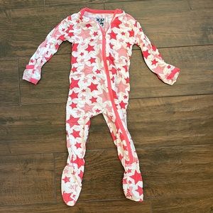 KicKee Pants size 6-9 months zipper footie pajamas